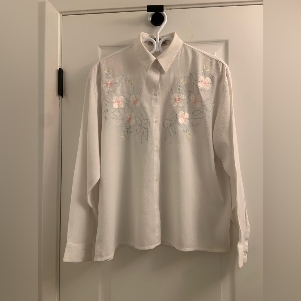 Blue Derry White Floral Shirt